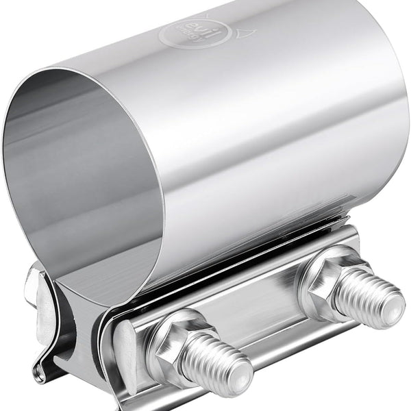 EVIL ENERGY 2.5 Inch Stainless Steel Exhaust Clamp Sleeve Coupler for Pipes, Mufflers, Catalytic Converters 4PCS (New)