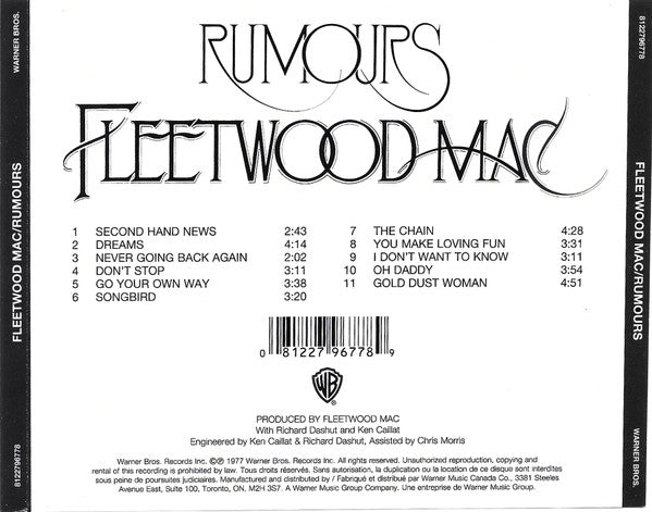 Fleetwood Mac - Rumours CD