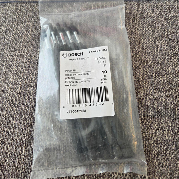 BOSCH ITSQ26B 6 In. Square #2 Impact Tough Screwdriving Bit Set
