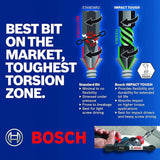 BOSCH ITSQ26B 6 In. Square #2 Impact Tough Screwdriving Bit Set