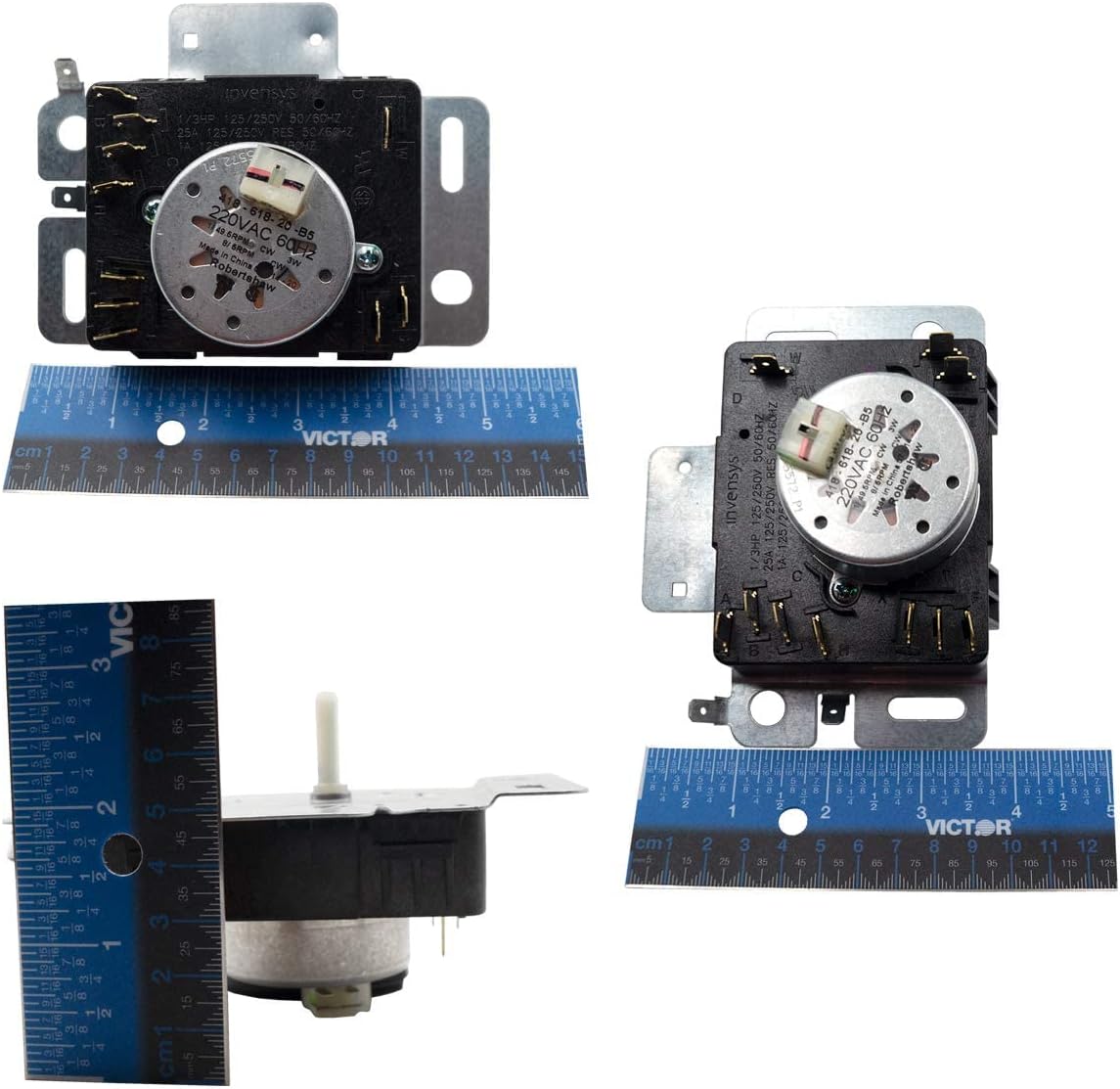 W10436303 Clothes Dryer 3 Cycle Timer 220VAC 60Hz 3W Replacement - New