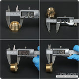 U.S. Solid 2pcs Brass Reducer Hex Bushing Brass Threaded Pipe Fitting (1