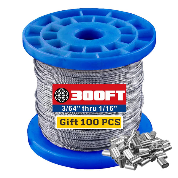 Wirope Depot 300ft 228lb Stainless Steel Vinyl Coated Wire (New)