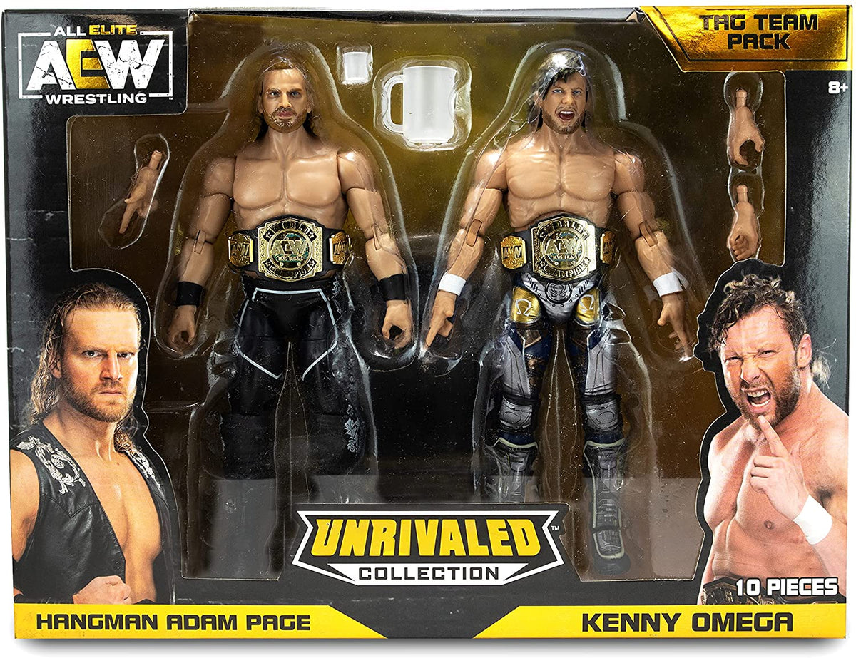 2021 All Elite Wrestling Unrivaled Adam Page / Kenny Omega Action Figure Set