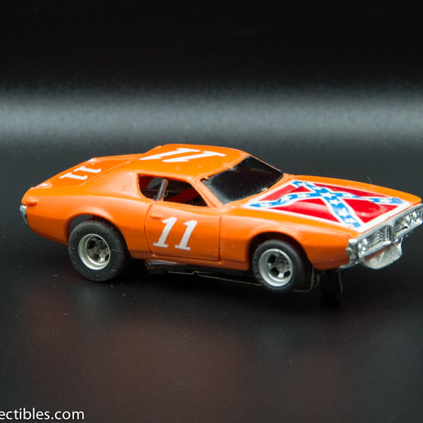 USED A/FX HO Orange w/ Rebel Flag # 11 Road Runner Slot Car