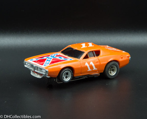 USED A/FX HO Orange w/ Rebel Flag # 11 Road Runner Slot Car