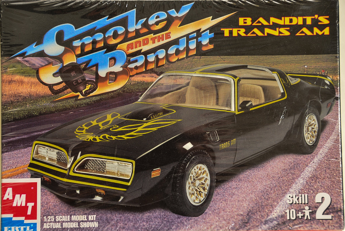 2001 AMT 1977 Pontiac Trans Am Smokey And The Bandit 1:25 Plastic Model Kit