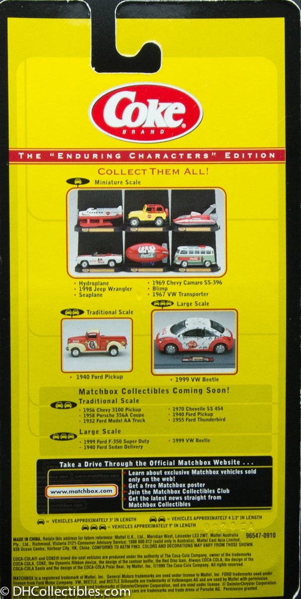 Matchbox Collectibles Coca-Cola 1969 Chevy Camaro SS-396  Diecast