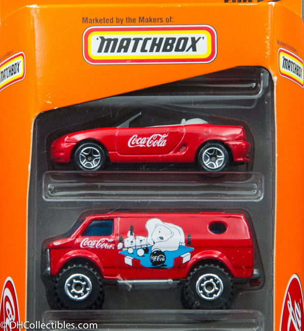 1998 Matchbox Coca-Cola Mattel Wheels 5 Pack Gift Set 1998 Diecast Cars