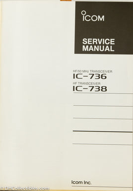 Icom IC-736 / 738 Amateur Radio Service Manual