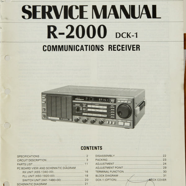 Kenwood R-2000 Amateur Radio Service Manual