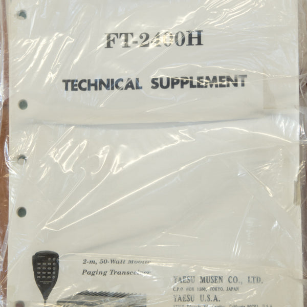 Yaesu FT-2400H Amateur Radio Service Manual