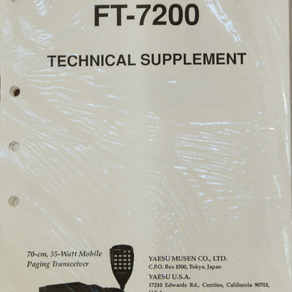 Yaesu FT-7200 Amateur Radio Service Manual