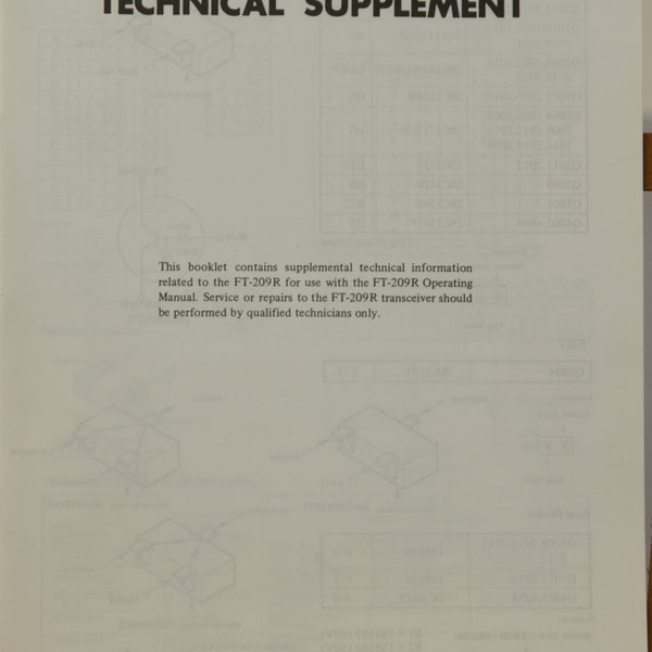 Yaesu FT-209R Service Manual