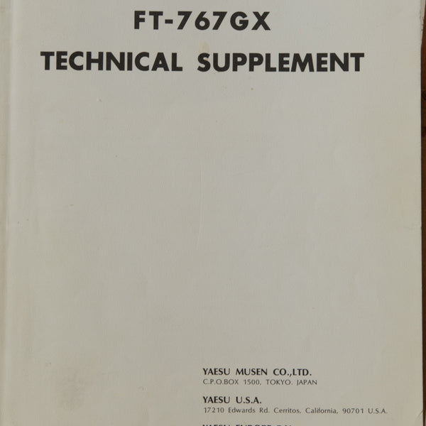 Yaesu FT-767GX Service Manual