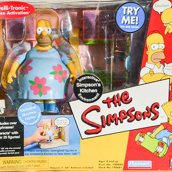 2001 Playmates The Simpsons Intelli-Tronic Simpson's Kitchen Muumuu Homer Action Figure