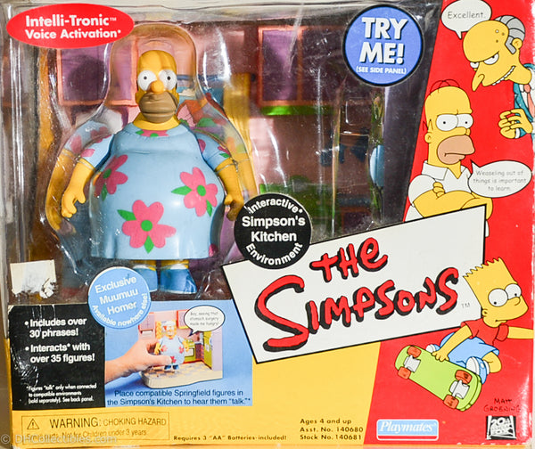 2001 Playmates The Simpsons Intelli-Tronic Simpson's Kitchen Muumuu Homer Action Figure