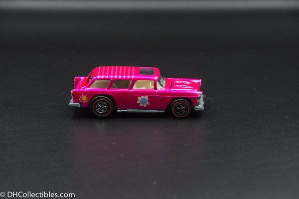 1970 Hot Wheels Redline Classic Nomad Hot Pink with White Interior Flower Power