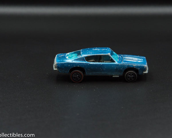 1968 Hot Wheels Redline Custom Barracuda Aqua Brown Interior