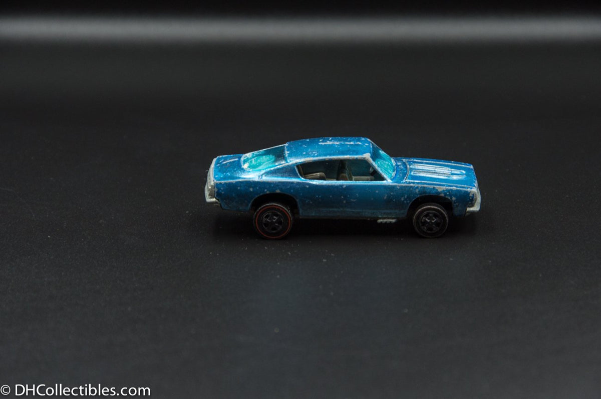 1968 Hot Wheels Redline Custom Barracuda Aqua Brown Interior
