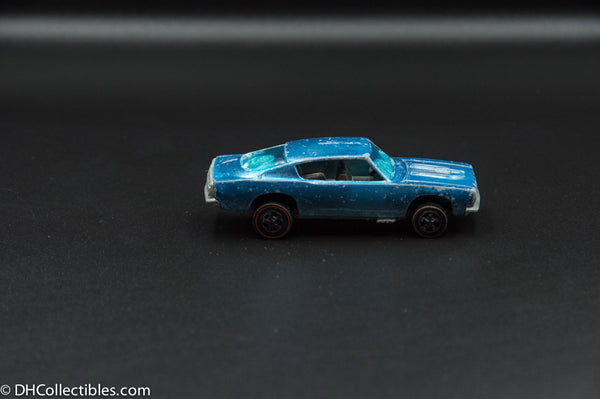 1968 Hot Wheels Redline Custom Barracuda Aqua Brown Interior