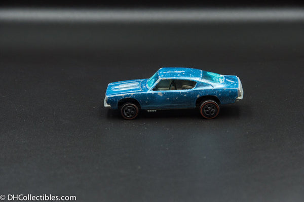 1968 Hot Wheels Redline Custom Barracuda Aqua Brown Interior