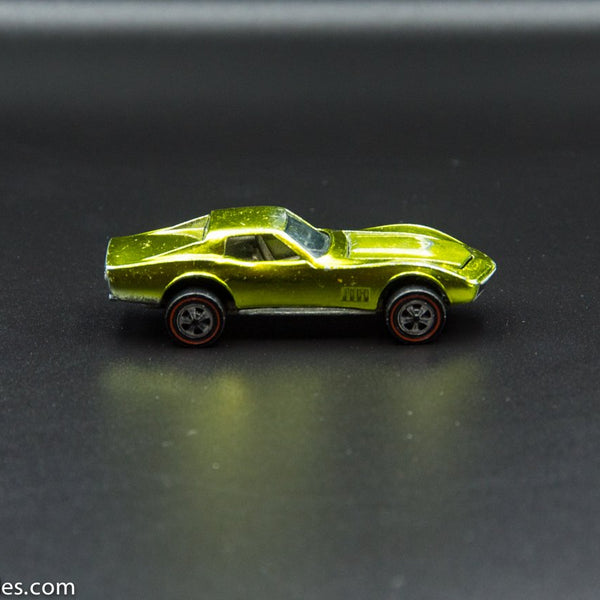 1968 Hot Wheels Redline Custom Corvette Gold Black Interior