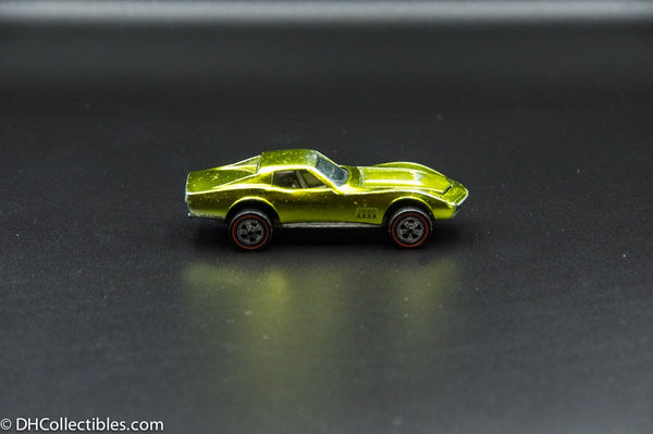 1968 Hot Wheels Redline Custom Corvette Gold Black Interior