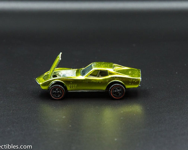 1968 Hot Wheels Redline Custom Corvette Gold Black Interior
