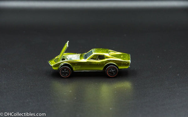 1968 Hot Wheels Redline Custom Corvette Gold Black Interior
