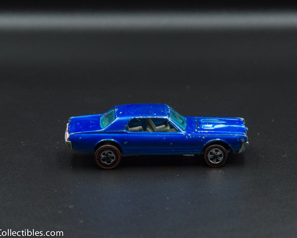 1968 Hot Wheels Redline Custom Cougar Blue with Dark Interior