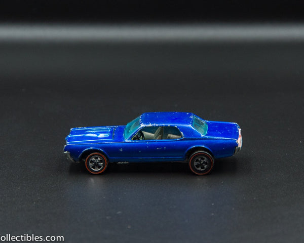 1968 Hot Wheels Redline Custom Cougar Blue with Dark Interior