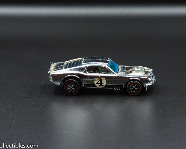 1970 Hot Wheels Redline Mustang Boss Hoss Chrome RARE COLOUR