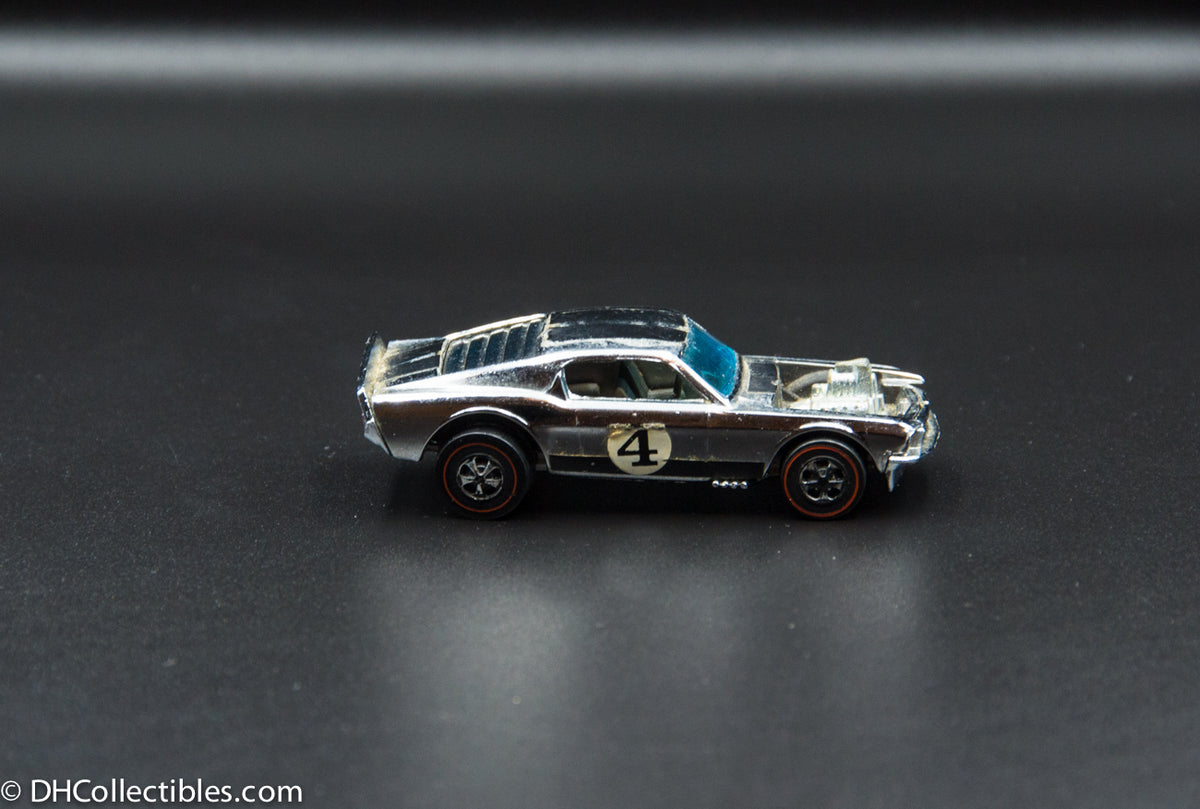 1970 Hot Wheels Redline Mustang Boss Hoss Chrome RARE COLOUR
