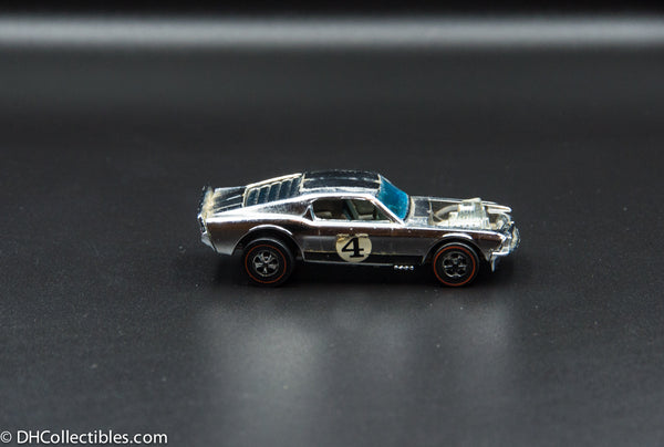 1970 Hot Wheels Redline Mustang Boss Hoss Chrome RARE COLOUR