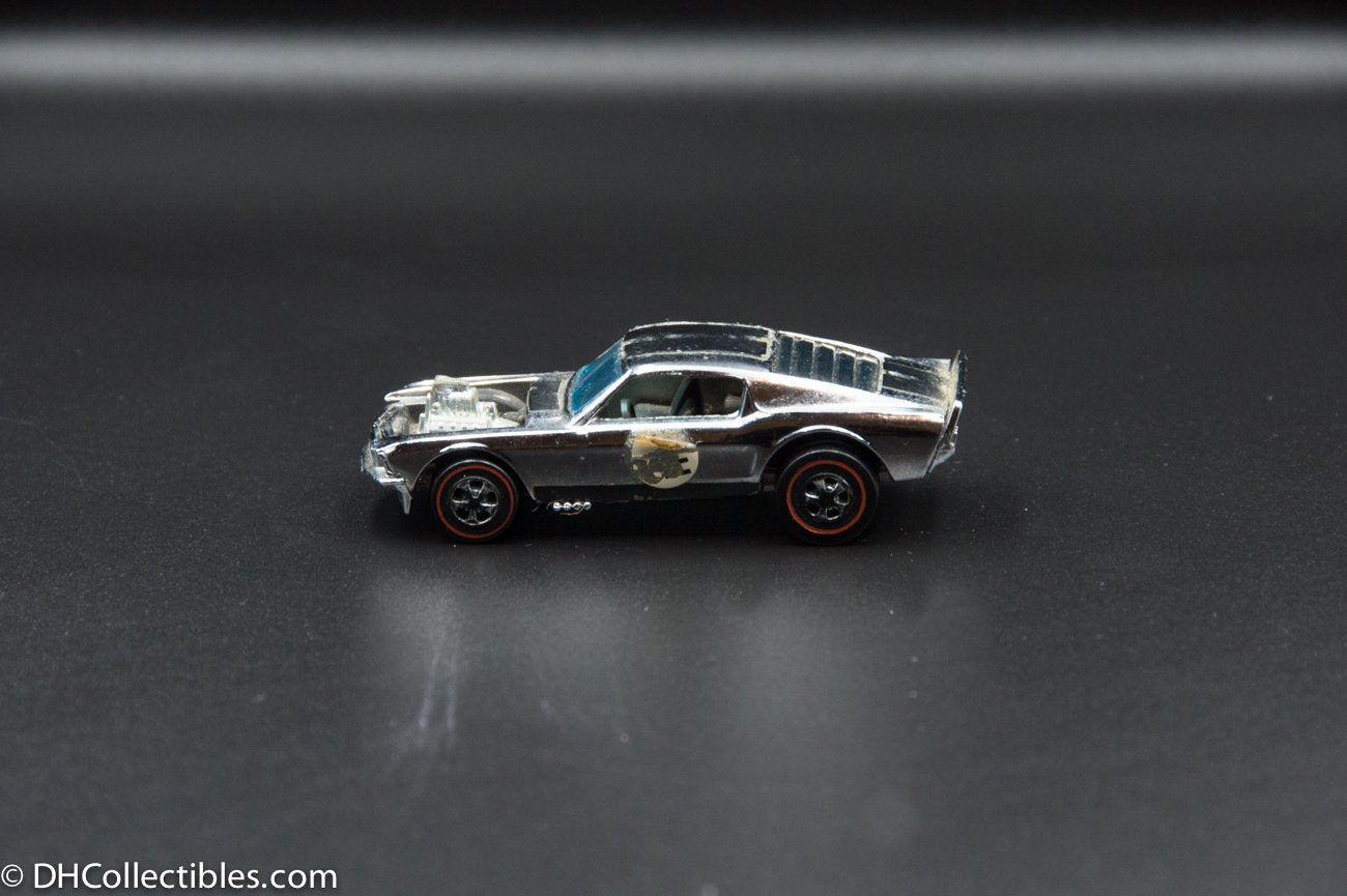 1970 Hot Wheels Redline Mustang Boss Hoss Chrome RARE COLOUR