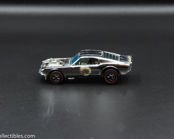 1970 Hot Wheels Redline Mustang Boss Hoss Chrome RARE COLOUR
