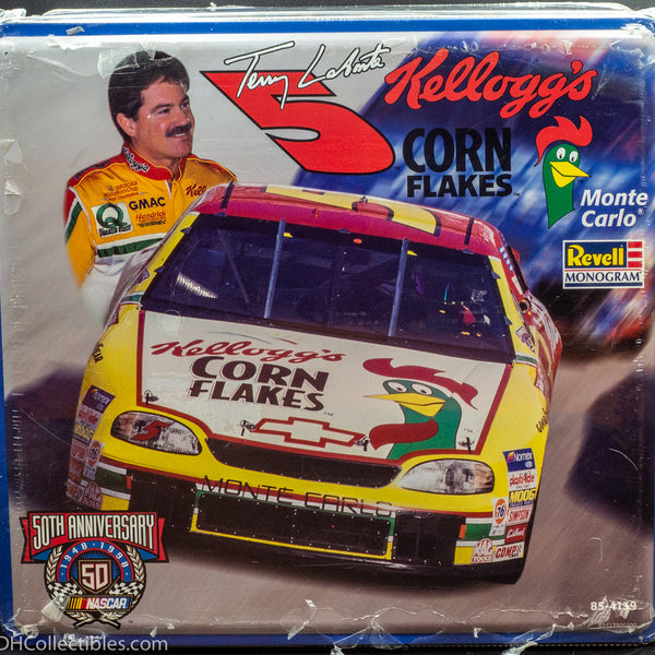 Revell Nascar 50th Anniversary Collector Tin Terry Labonte #5 Kelloggs Corn Flakes 1:24 Scale Plastic Model Kit - Includes Tin Case