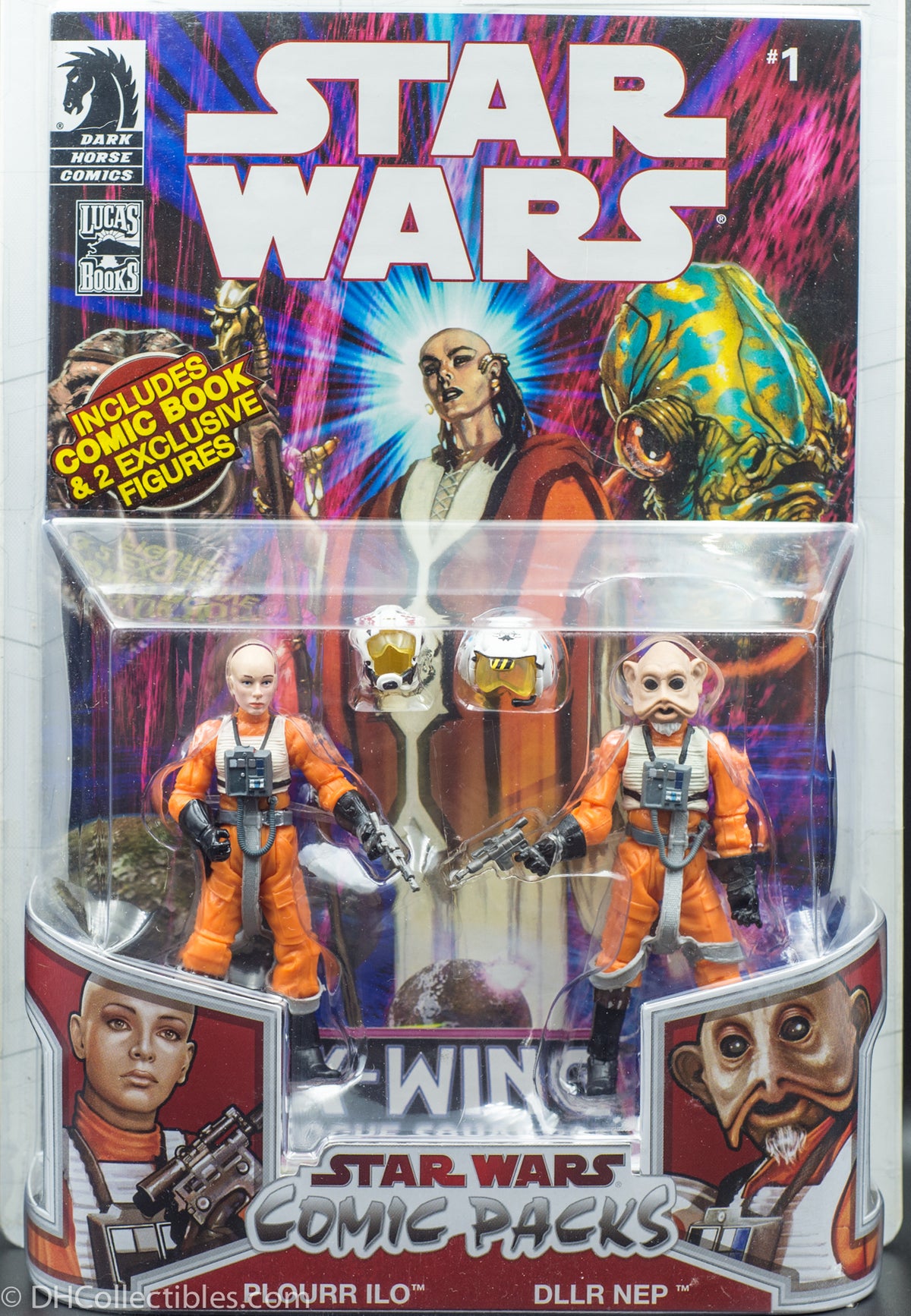 2009 Hasbro Star Wars Comic Packs Plourr Ilo & Dllr Nep Action Figures