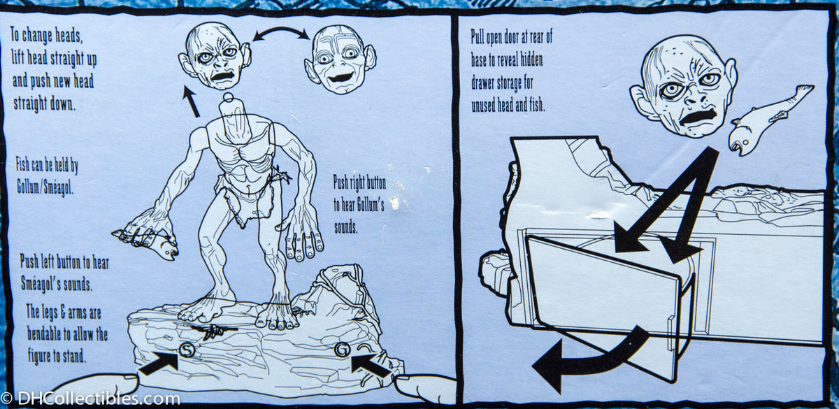 2003 ToyBiz Lord Of The Rings Return Of The King Electronic Talking Gollum Smeagol - Action Figure