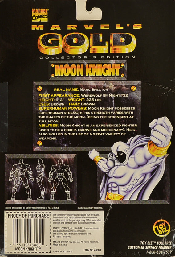 1997 Marvel’s Gold Collector’s Edition Moon Knight Action Figure