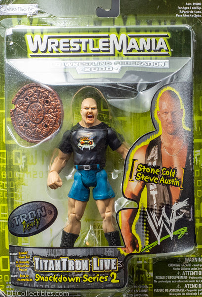 1999 WWE TitanTron World Wrestling Federation 2000 Live Smack Down Series 2 Stone Cold Steve Austin - Action Figure