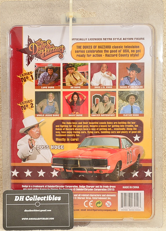Figures Toy Co - Dukes of Hazzard Series 1- Boss Hogg - Action Figure 8" Mego Retro