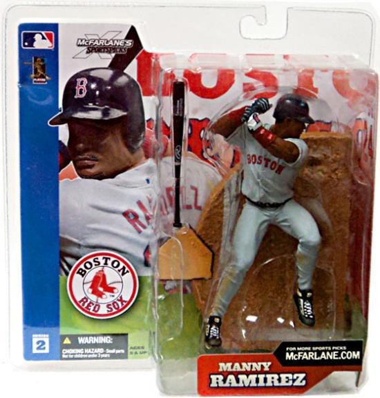 2002 McFarlane Sportspicks MLB Series 2 Manny Ramirez Boston Grey Jersey Action Figure