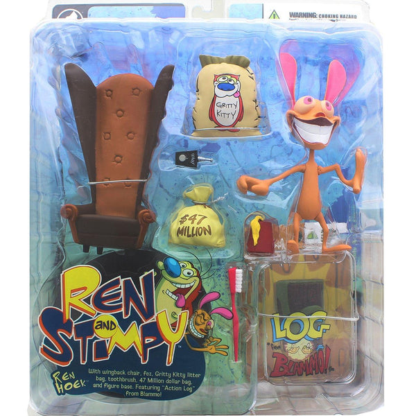 2004 Palisades Ren and Stimpy Ren Hoek Vintage Action Figure Set