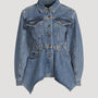Goldsign - Peplum Denim Jacket - Medium