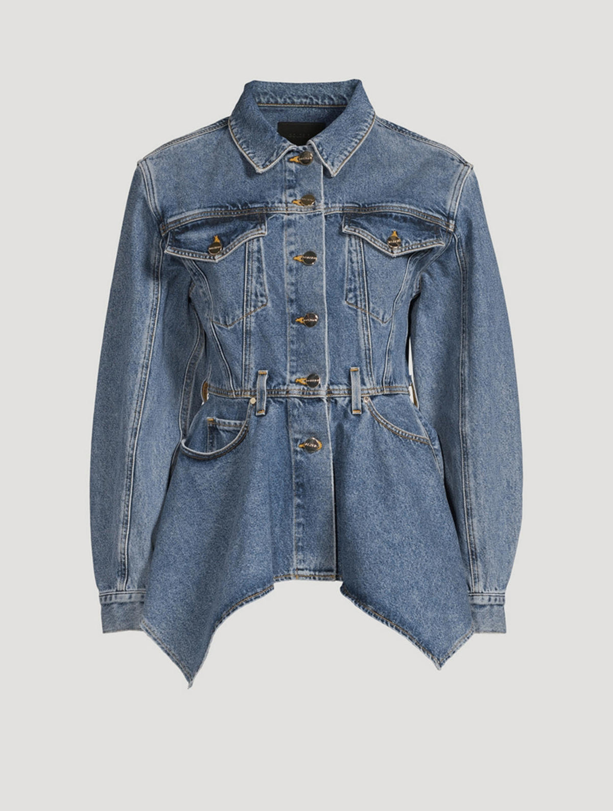 Goldsign - Peplum Denim Jacket - Medium