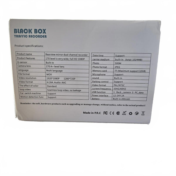 Black Box Traffic Recorder Dash Cam for Vehicle - New