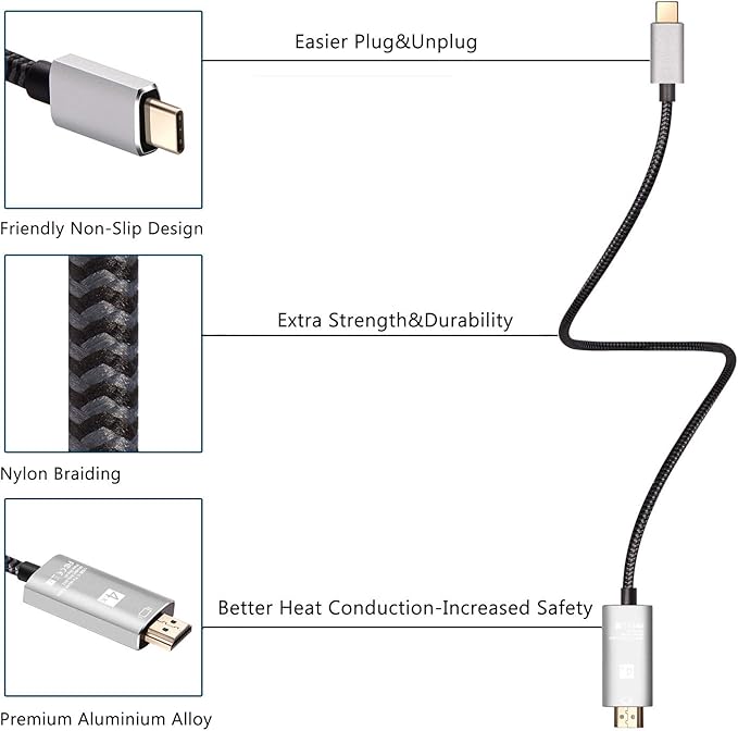 Connect Infinite USB-C to HDMI 4K Adapter Cable (New)