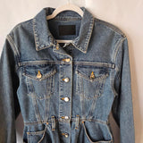 Goldsign - Peplum Denim Jacket - Medium
